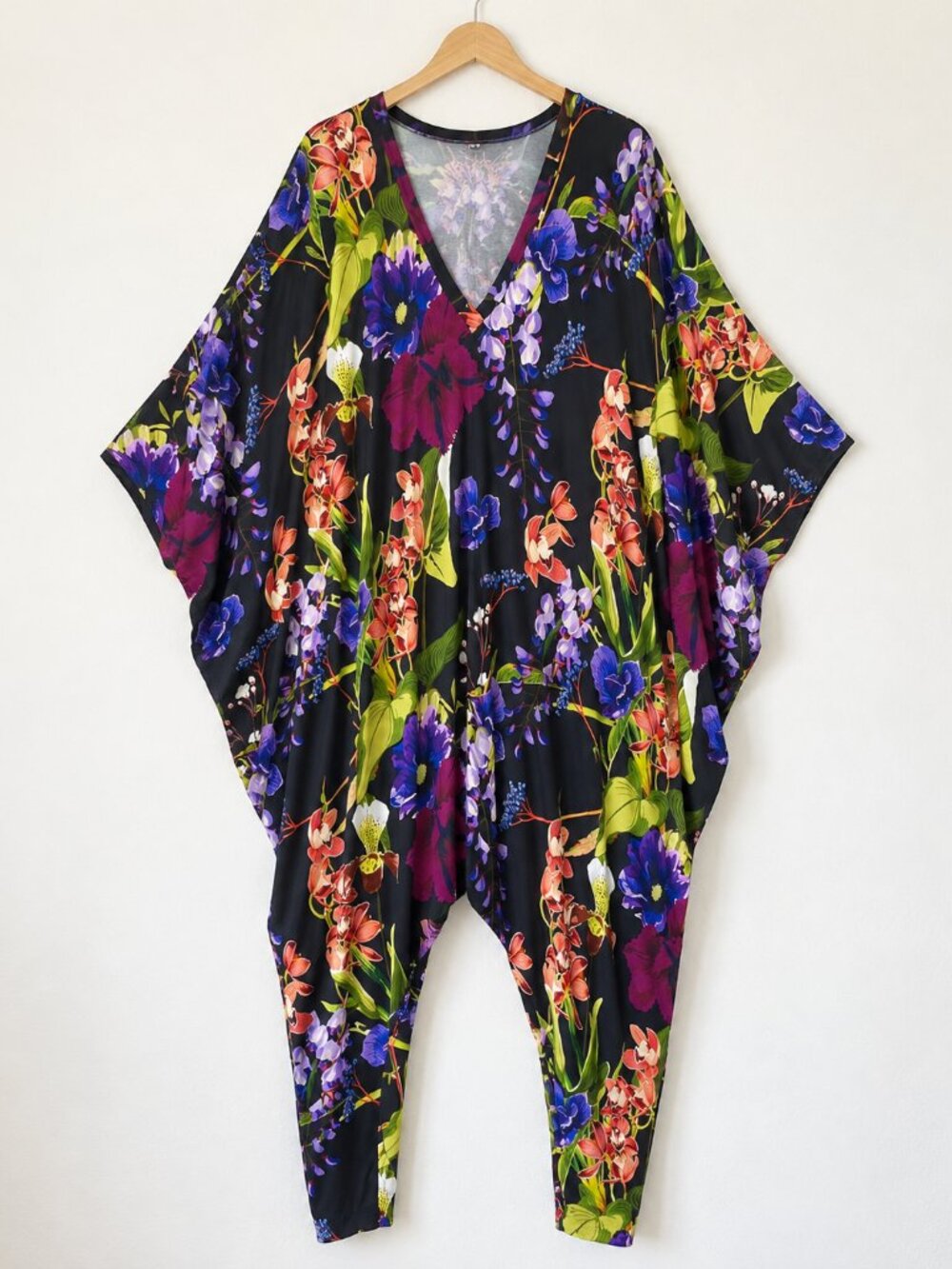 BIDDELL Midnight Orchid Floral Playsuit Unisex Medium Brand New
